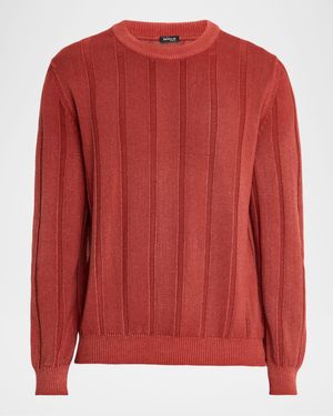 Men's Ribbed Cashmere Crewneck Sweater