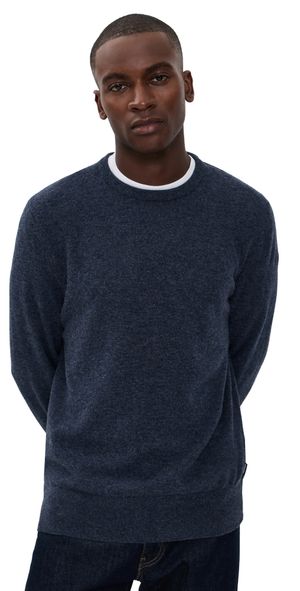Barbour Waterbury Crew Neck Sweater Navy L