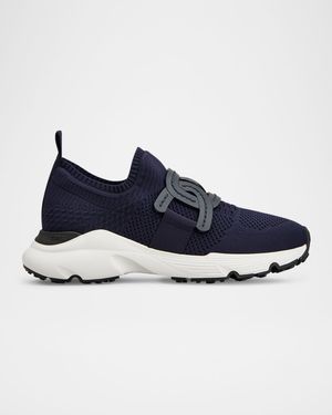 Stretch Knit Chain Runner Sneakers