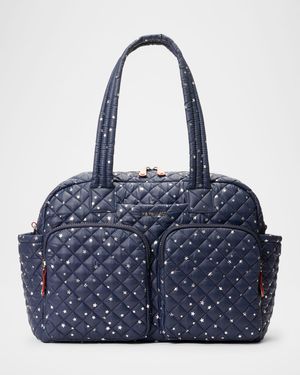 Nik Star-Print Quilted Duffel Bag