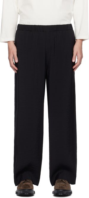 YLÈVE Black Broad Trousers