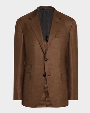Men's Wool and Cashmere Glen Check Sport Coat