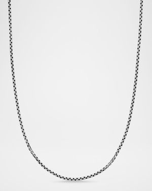 1.7mm Men's Box Chain Necklace in Silver
