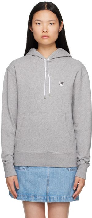 Maison Kitsuné Gray Fox Head Hoodie