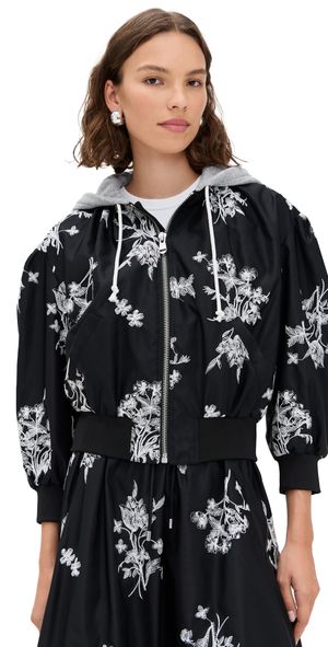 Cinq à Sept Wildflower Whimsy Ollie Jacket Black/Ivory S