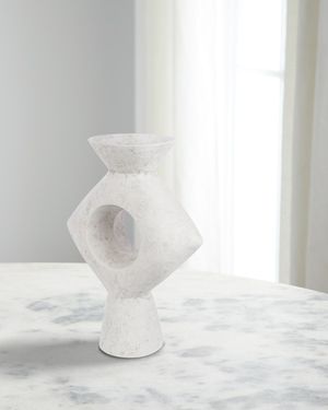 Yagya 17" Ceramic Vase, White