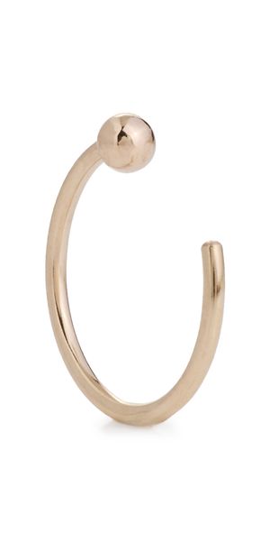 Zoe Chicco 14k Gold Ball Reverse Huggie Hoop Single Earring Yellow Gold One Size