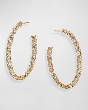 Paveflex Hoop Earrings with Diamonds in 18K Gold