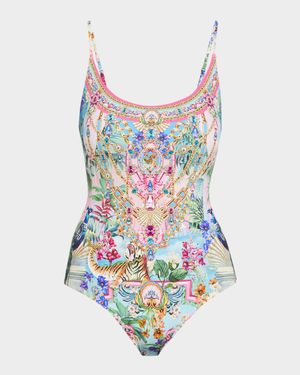 Spirit of Santa Maria Scoop Neck One-Piece Swimsuit
