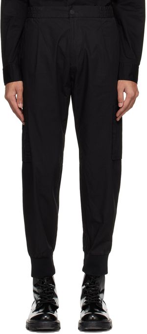 Hugo Black Slim-Fit Cargo Pants