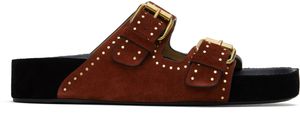 Isabel Marant Burgundy Lennyo Sandals