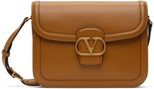 Valentino Garavani Tan 9TO5 Smooth Calfskin Shoulder Bag