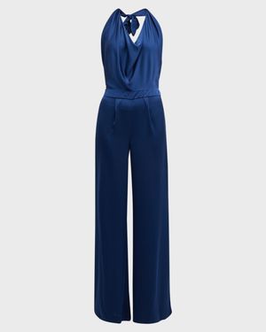 Harriet Satin Halter Jumpsuit