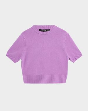 Elsie Short-Sleeve Cropped Sweater