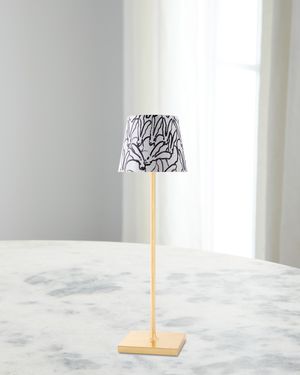 x Zafferano Poldina Pro Rechargeable 15" Table Lamp, Gold Leaf Rabbit Run