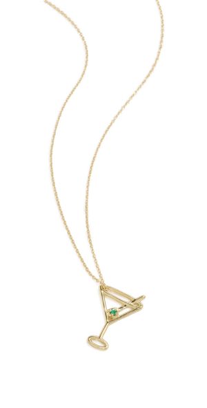 ALIITA Martini Esmeralda Necklace Yellow Gold One Size