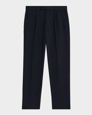 Men's Cotton and Wool Single-Pleated Pants