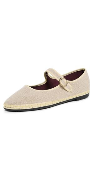 Flabelus Imelda Linen Mary Jane Flats Imelda 40