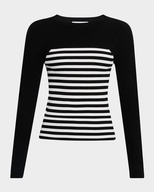 Braies Striped Rib Crewneck Sweater