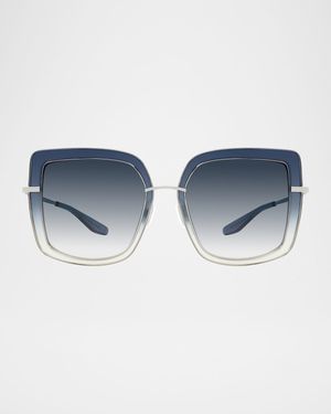 Margret Square Ombre Acetate & Titanium Sunglasses