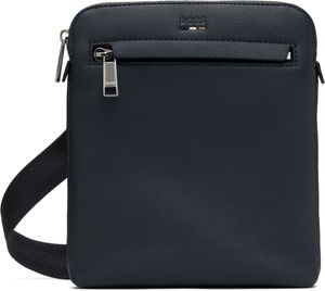 BOSS Navy Pebble-Grained Faux-Leather Bag