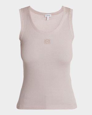 Anagram Logo Ribbed Tank Top