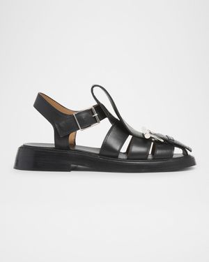 Men's T-Bar Leather Fisherman Sandals