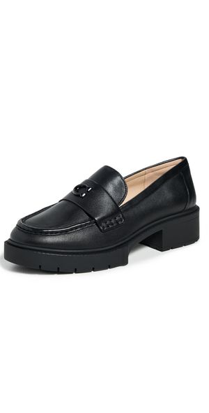 Coach Leah Loafers Leather/Black 9.5