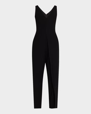 Sleeveless V-Neck Jumpsuit