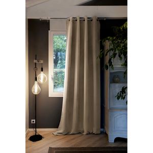 L'effet Papillon - Rideaux occultant et thermique - Taille 180x260 - Beige