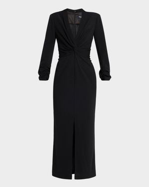 Asher Crystal-Embellished Twill Maxi Dress