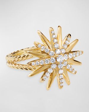 Starburst Ring in 18K Yellow Gold with Diamonds
