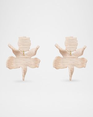 Raffia Paper Lily Earrings