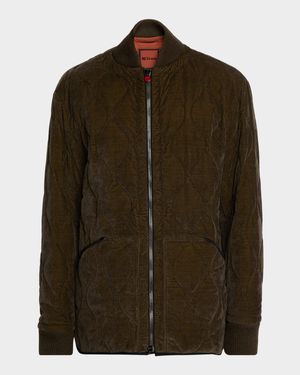 Men's Quilted Bomber Jacket