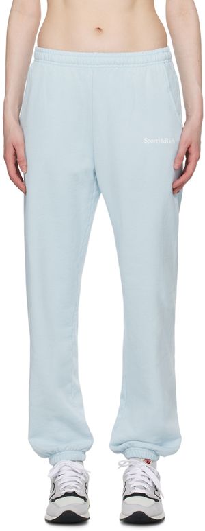 Sporty & Rich Blue Serif Sweatpants