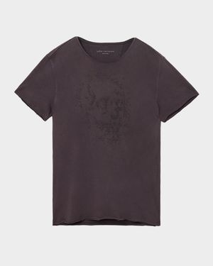 Men's Beaded Skull Organic Cotton T-Shirt
