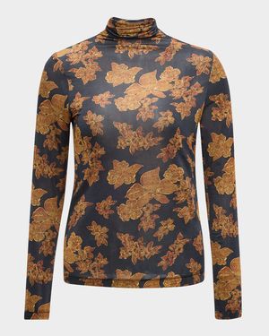 Aurelia Printed Turtleneck Pullover