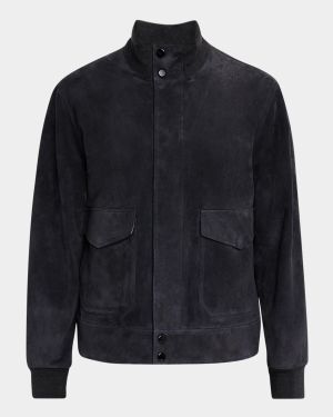 Men's Harrington Suede Blouson Jacket