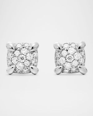 Chatelaine Diamond Stud Earrings in 18K White Gold