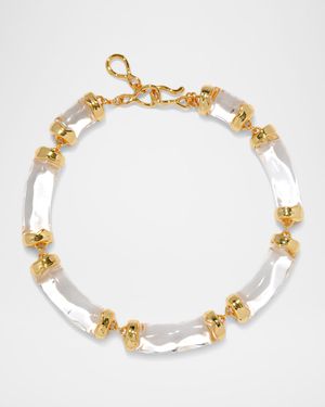 Liquid Lucite Pillow Link Necklace