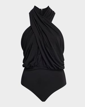 Crossover Halter Bodysuit