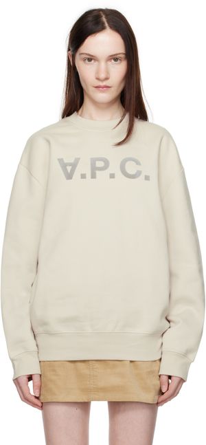 A.P.C. Beige Oversize Grand 'VPC' Sweatshirt