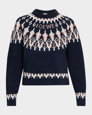 Wool-Blend Fair Isle Sweater