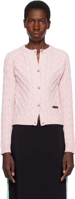 Moschino Pink Organic Cotton Blend Cardigan