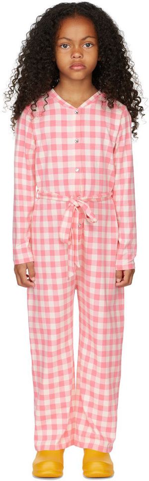 Mini Rodini Enfant | Combinaison rose à motif vichy