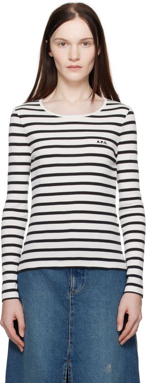 A.P.C. White & Black Thelma T-shirt