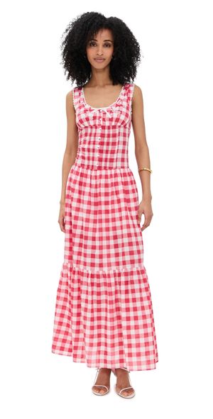 Frankies Bikinis Frankies Bikinis x Bella Hadid Southern Belle Gauze Midi Dress Malibu Picnic S