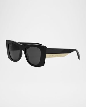 Roma Oversized Acetate & Nylon Butterfly Sunglasses