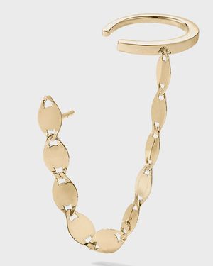 Large Nude Cuff Earring with Dangle, Single