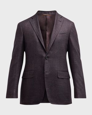Men's Melange Wool-Blend Blazer